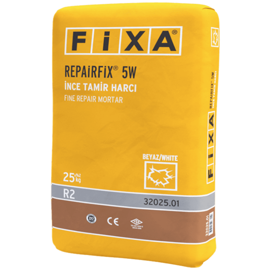 Fixa Yapı Kimyasalları - Repairfix 5W - İnce Tamir Harcı (Beyaz)