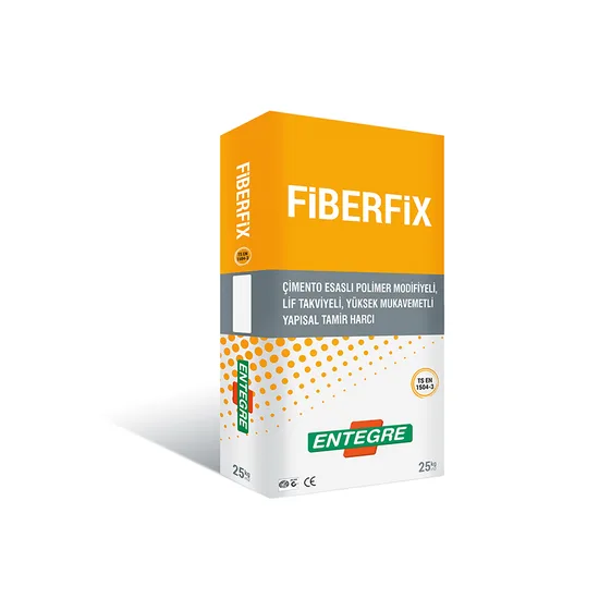 Entegre - Fiberfix - Çimento Esaslı Yüksek Mukavemetli Yapısal Tamir Harcı