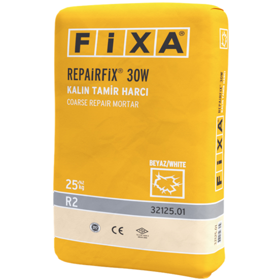 Fixa Yapı Kimyasalları - Repairfix 30W - Kalın Tamir Harcı (Beyaz)