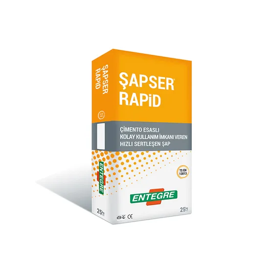 Entegre - Şapser Rapid - Çimento Esaslı, Kolay Kullanım İmkanı Veren, Hızlı Sertleşen Hazır Şap