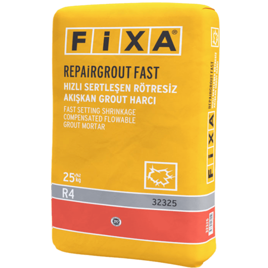 Fixa Yapı Kimyasalları - Repairgrout Fast - Hızlı Sertleşen Rötresiz Akışkan Grout Harcı