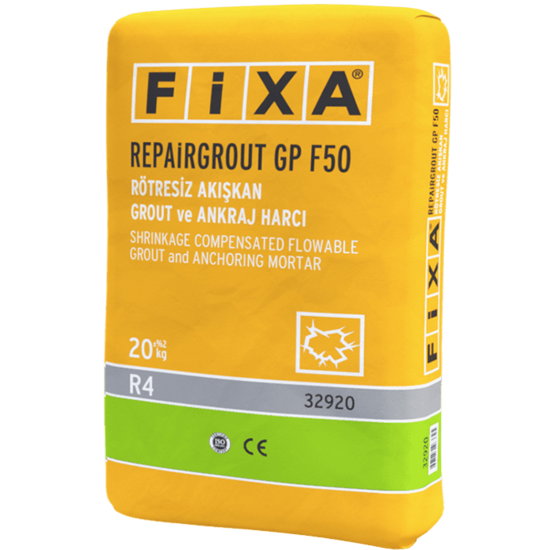 Fixa Yapı Kimyasalları - Repairgrout Gp F50 - Rötresiz Akışkan Grout ve Ankraj Harcı