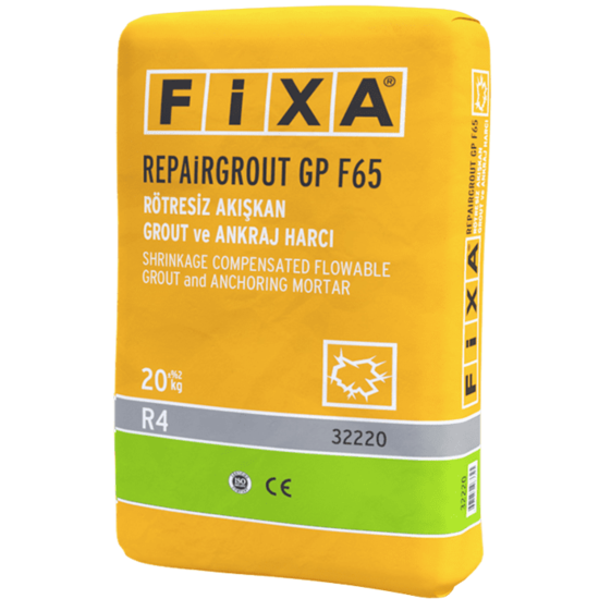 Fixa Yapı Kimyasalları - Repairgrout Gp F65 - Rötresiz Akışkan Grout ve Ankraj Harcı
