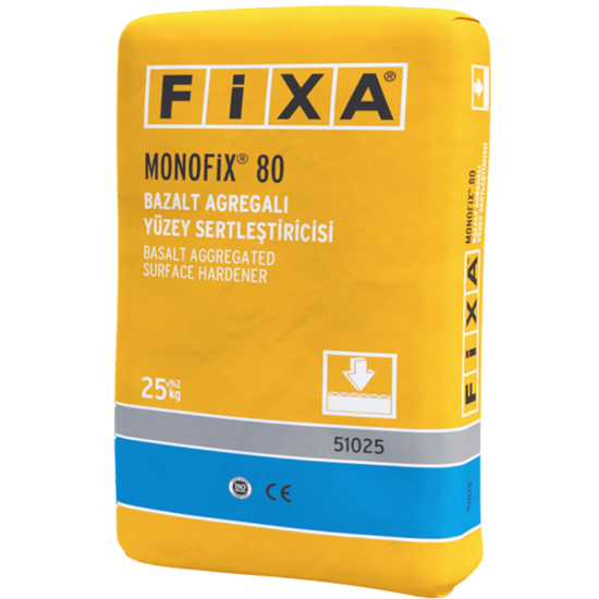 Fixa Yapı Kimyasalları - Monofix 80 (Renk : Kırmızı) - Bazalt Agregalı Yüzey Sertleştiricisi