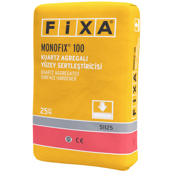 Fixa Yapı Kimyasalları - Monofix 100 (Renk : Gri) - Kuartz Agregalı Yüzey Sertleştiricisi