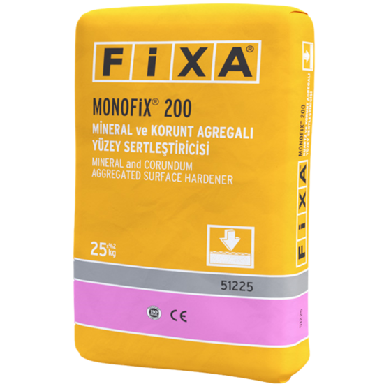 Fixa Yapı Kimyasalları - Monofix 200 (Renk : Kırmızı) - Mineral ve Korunt Agregalı Yüzey Sertleştiricisi