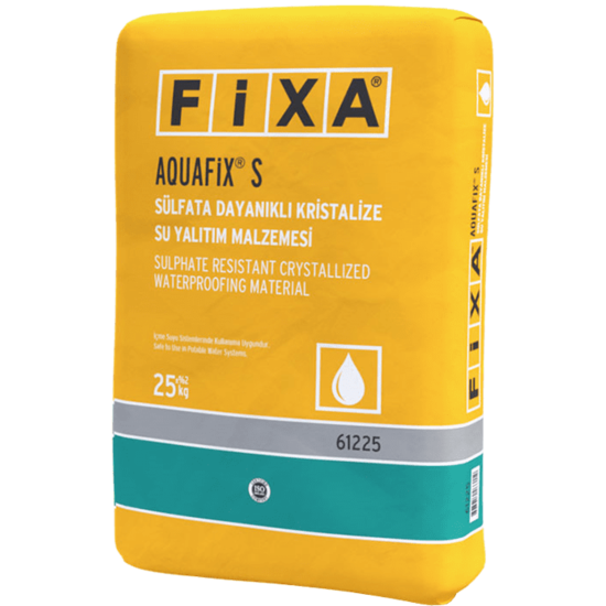 Fixa Yapı Kimyasalları - Aquafix S - Sülfata Dayanıklı Kristalize Su Yalıtım Malzemesi