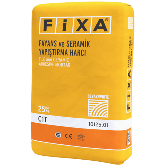 Fixa Yapı Kimyasalları - Fixa Fayans ve Seramik Yapıştırma Harcı C1T (Beyaz)