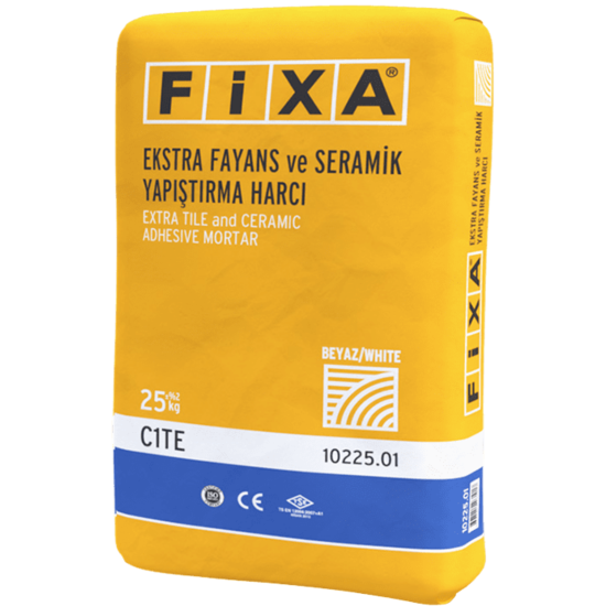 Fixa Yapı Kimyasalları - Fixa Ekstra Fayans ve Seramik Yapıştırma Harcı C1Te (Beyaz)