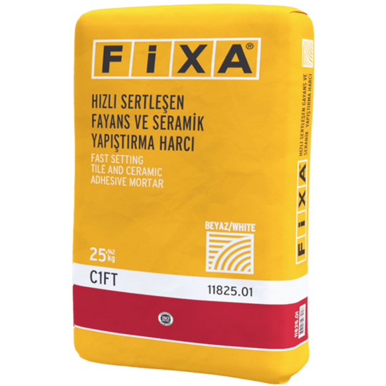 Fixa Yapı Kimyasalları - Fixa Hızlı Sertleşen Fayans Ve  Seramik Yapıştırma Harcı C1Ft (Beyaz)