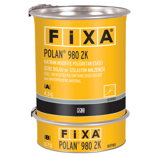 Fixa Yapı Kimyasalları - Polan 980 2K - Katran Modifiye Poliüretan Esaslı Derz Dolgu Ve İzolasyon Malzemesi