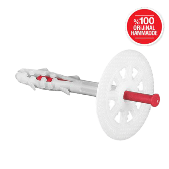Filli Boya Dalmaçyalı - Plastik Çivili Standart Dübel - Uzunluk: 19,5 cm