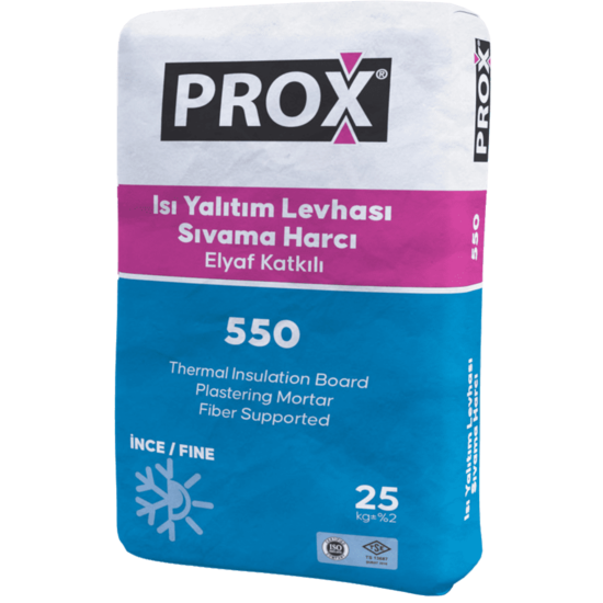 Fixa Yapı Kimyasalları - Prox 550 - Isı Yalıtım Levhası Sıvama Harcı - Elyaf Katkılı (İnce)