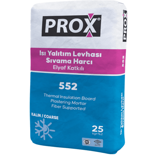 Fixa Yapı Kimyasalları - Prox 552 - Isı Yalıtım Levhası Sıvama Harcı - Elyaf Katkılı (Kalın)