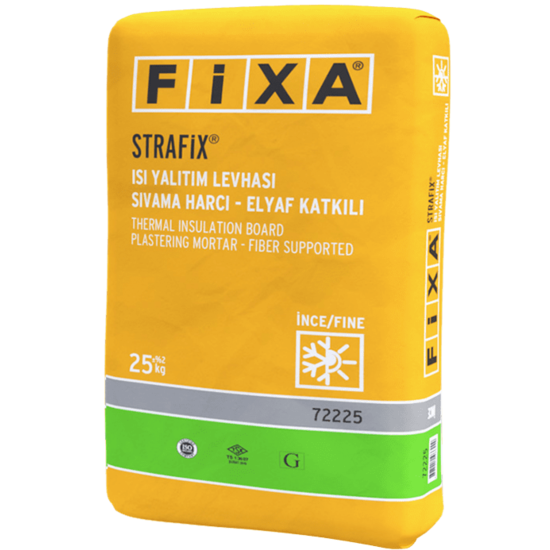 Fixa Yapı Kimyasalları - Strafix  Isı Yalıtım Levhası Sıvama Harcı - Elyaf Katkılı (İnce)