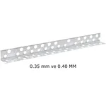 All Alçı - Delikli Köşe Profil 0,30 mm - (Boyut: 20 X 20 mm)
