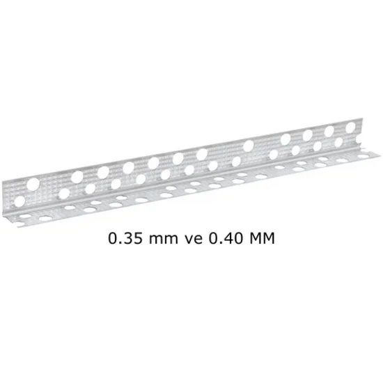 All Alçı - Delikli Köşe Profil 0,30 mm - (Boyut: 20 X 20 mm)