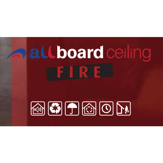 All Alçı - Allboard Ceiling Fire - Yangına Dayanımı Arttırılmış Alçı Levha (Kalınlık: 9,5 mm) (Tip: F)