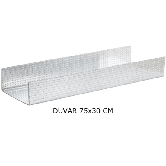All Alçı - Duvar U 75 Profil 0,40 mm - (Boyut: 30/35/30 mm) (Du 75 Profili)