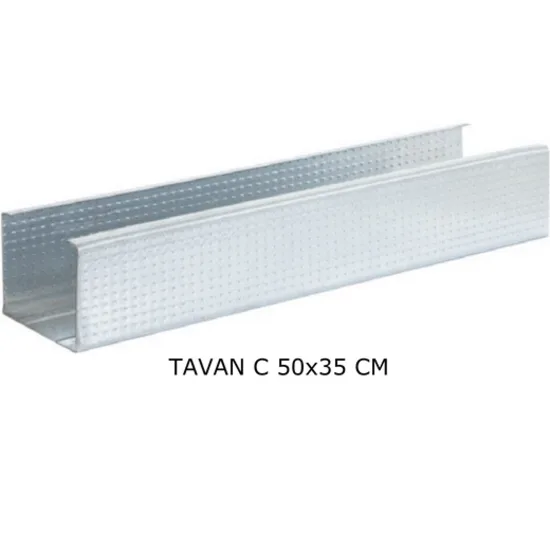 All Alçı - Tavan C Profil 0,45 mm - (Boyut: 27/60/27 mm) (Tc Profili)