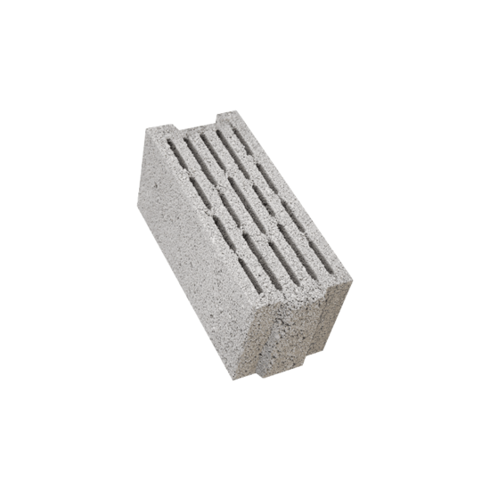 Çavuşoğlu Bims - 17’lik Bims Blok - Beş Sıra Boşluklu - 170 x 390 x 185 mm Ebatlarında Bims Beton Duvar Bloğu
