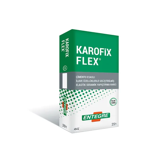 Entegre - Karofix Flex - Çimento Esaslı, İlave Özelliklerle Geliştirilmiş Seramik Yapıştırma Harcı