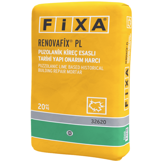 Fixa Yapı Kimyasalları - Renovafix Pl - Puzolanik Kireç Esaslı Tarihi Yapı Onarım Harcı