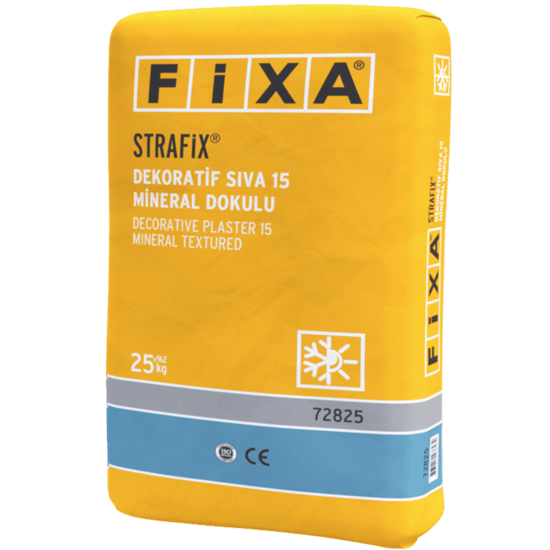 Fixa Yapı Kimyasalları - Strafix Dekoratif Sıva 15 - Mineral Dokulu - Beyaz (İnce)