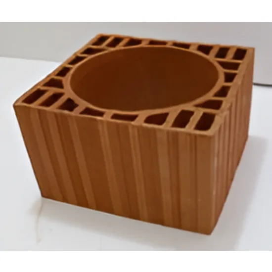 Kudret Tuğla - 26 x 26'lık Yuvarlak Baca Tuğlası - 260 x 260 x 190 mm Ebatlarında