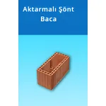 Kudret Tuğla - Aktarmalı Şönt Baca Tuğlası - 400 x 190 x 190 mm Ebatlarında