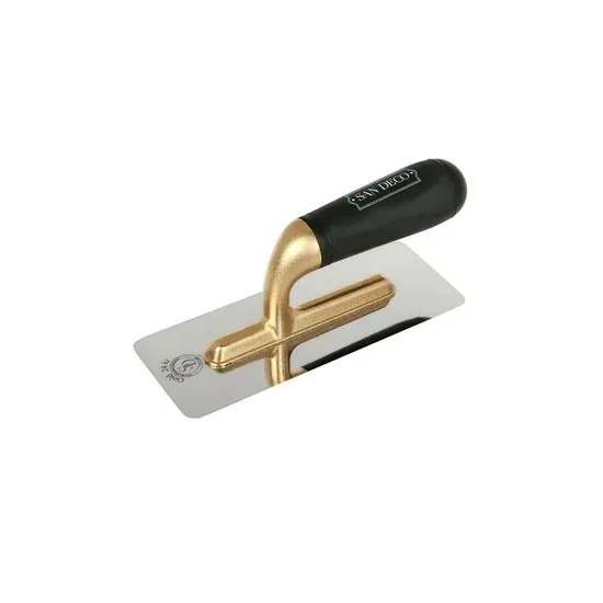 San Deco - Altın Kaplama Kulplu Çelik Sonlama Malası 200 x 80 mm