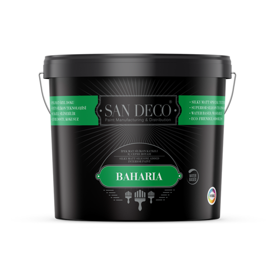 San Deco - Baharia - Silikon Katkılı ve Su Bazlı İpek Mat İç Cephe Boyası