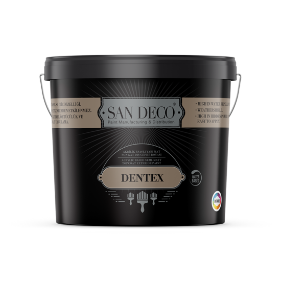 San Deco - Dentex - Silikon Katkılı ve Akrilik Esaslı Yarı Mat Dış Cephe Boyası