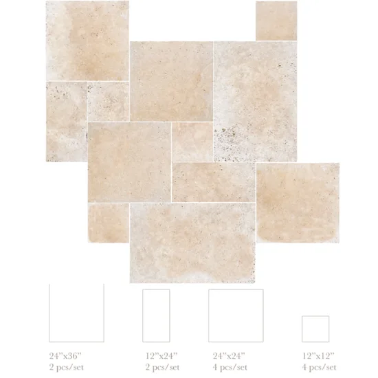 Sesemar Mermer - Tumbled Set - Traverten