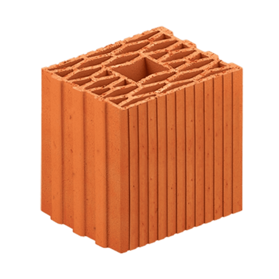 Zümrüt Kiremit Tuğla - İzoblok 15 Tuğla - 250 x 150 x 235 mm Ebatlarında Düşey Delikli Tuğla